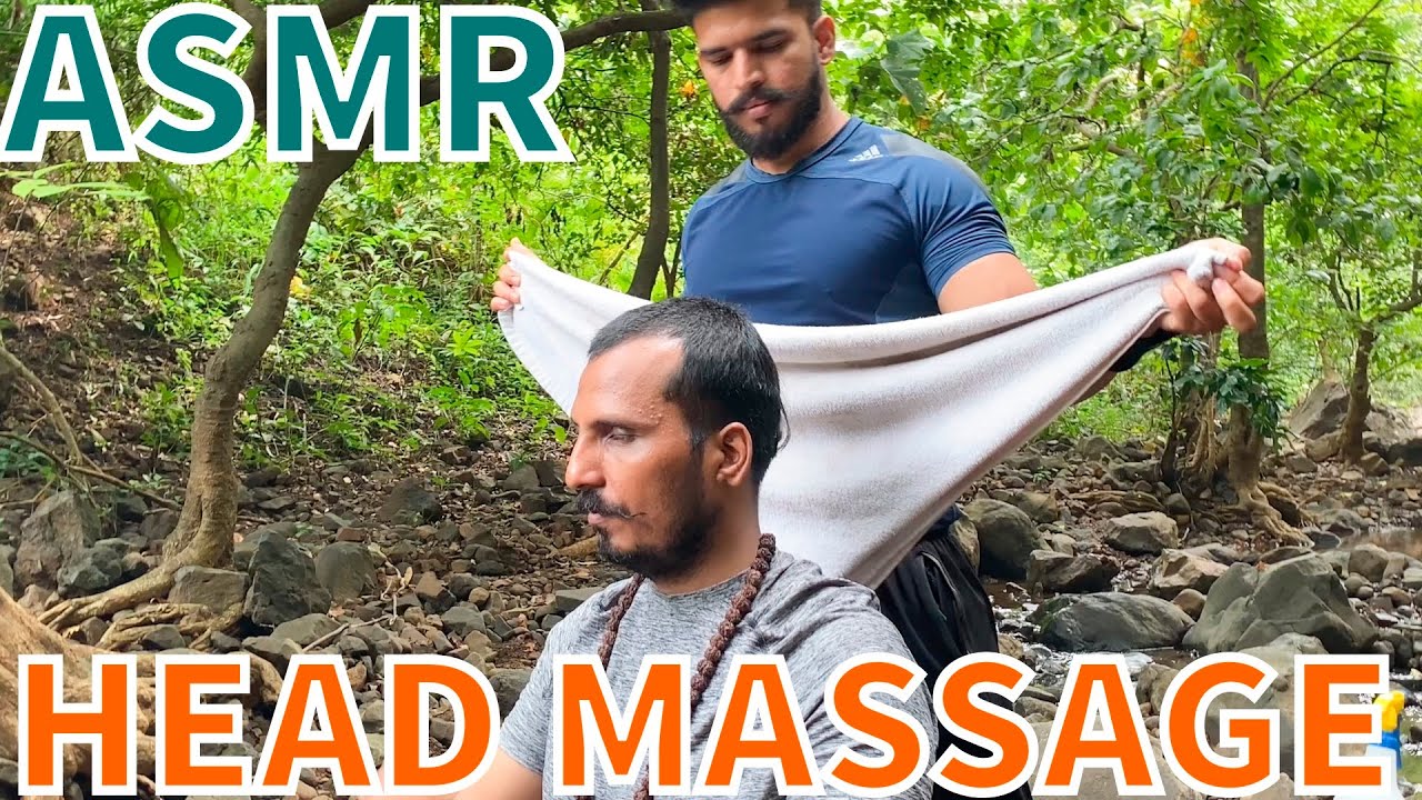 ASMR HEAD MASSAGE IN FOREST 🌳 ASMR VIDEO | WATER SOUND | ASMR MASSAGE THERAPY 💈