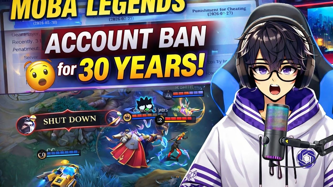 moba leaends 5v5 hack gameplay 😱 don’t use hack 🤡 your account will get ban fr 30 years 