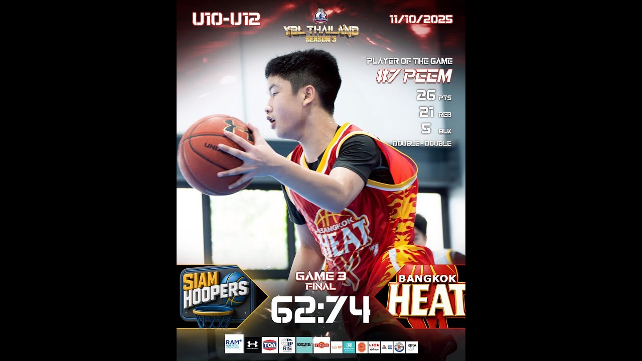 YBL SS3 : Game 3 l Siam Hooper Vs Bangkok Heat [Hilight Peem Only]