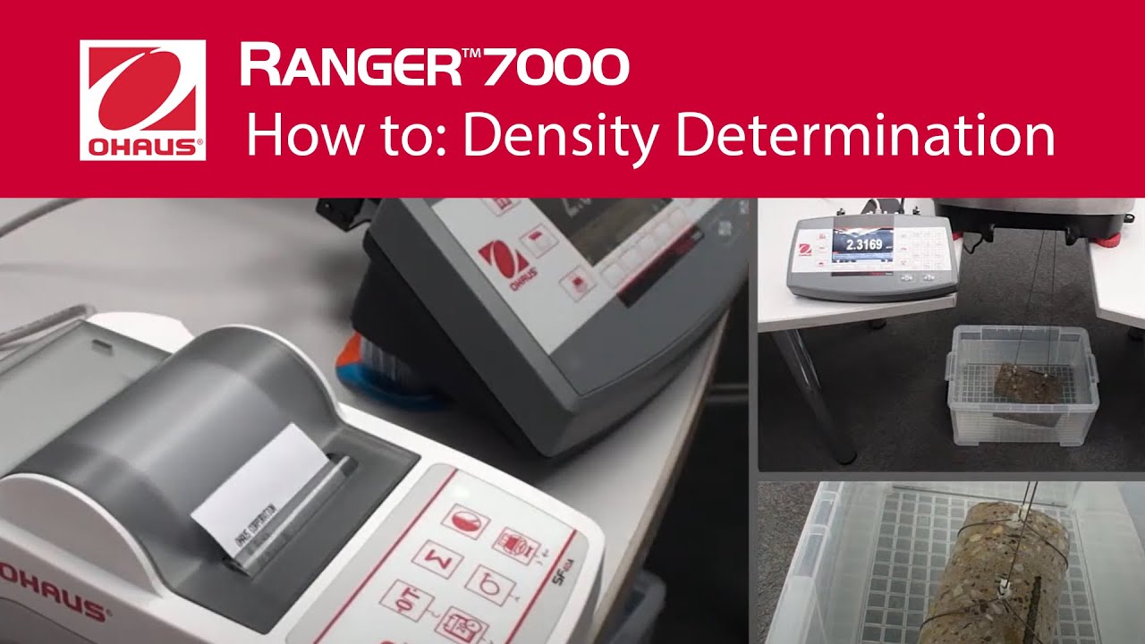How to: Density Determination - OHAUS Ranger&trade; 7000 Industrial Bench Scales