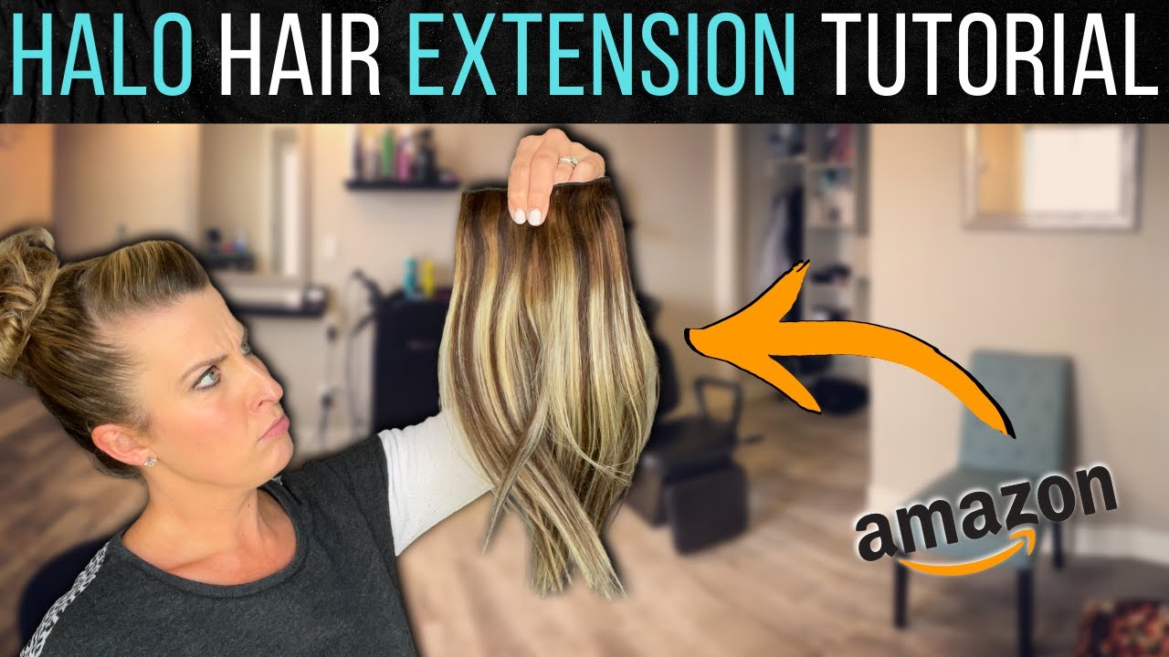Halo Hair Extension Tutorial | I Tried Halo Hair Extensions From Amazon!