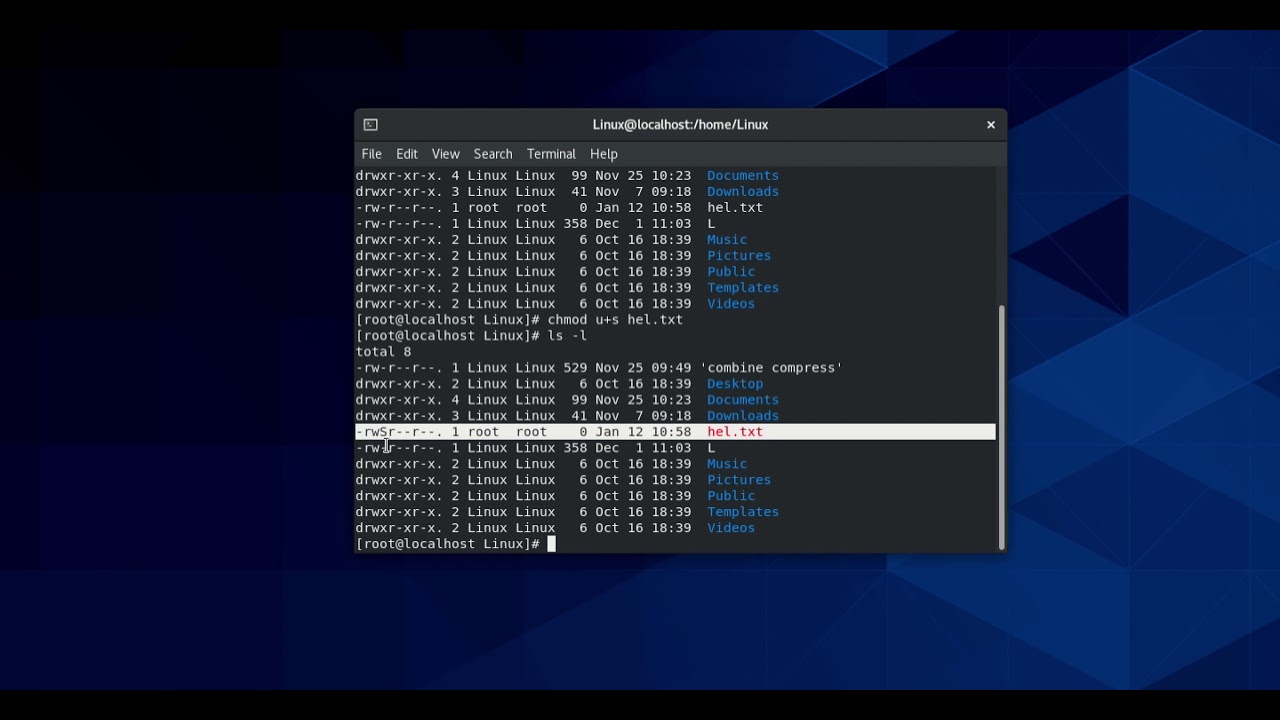 SUID SGID command linux (Khmer language)