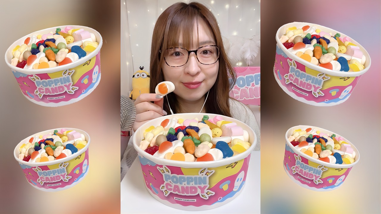 【ASMR】イースターを感じるグミやマシュマロ食べてみた！｜ 咀嚼音/EatingSounds/Mukbang