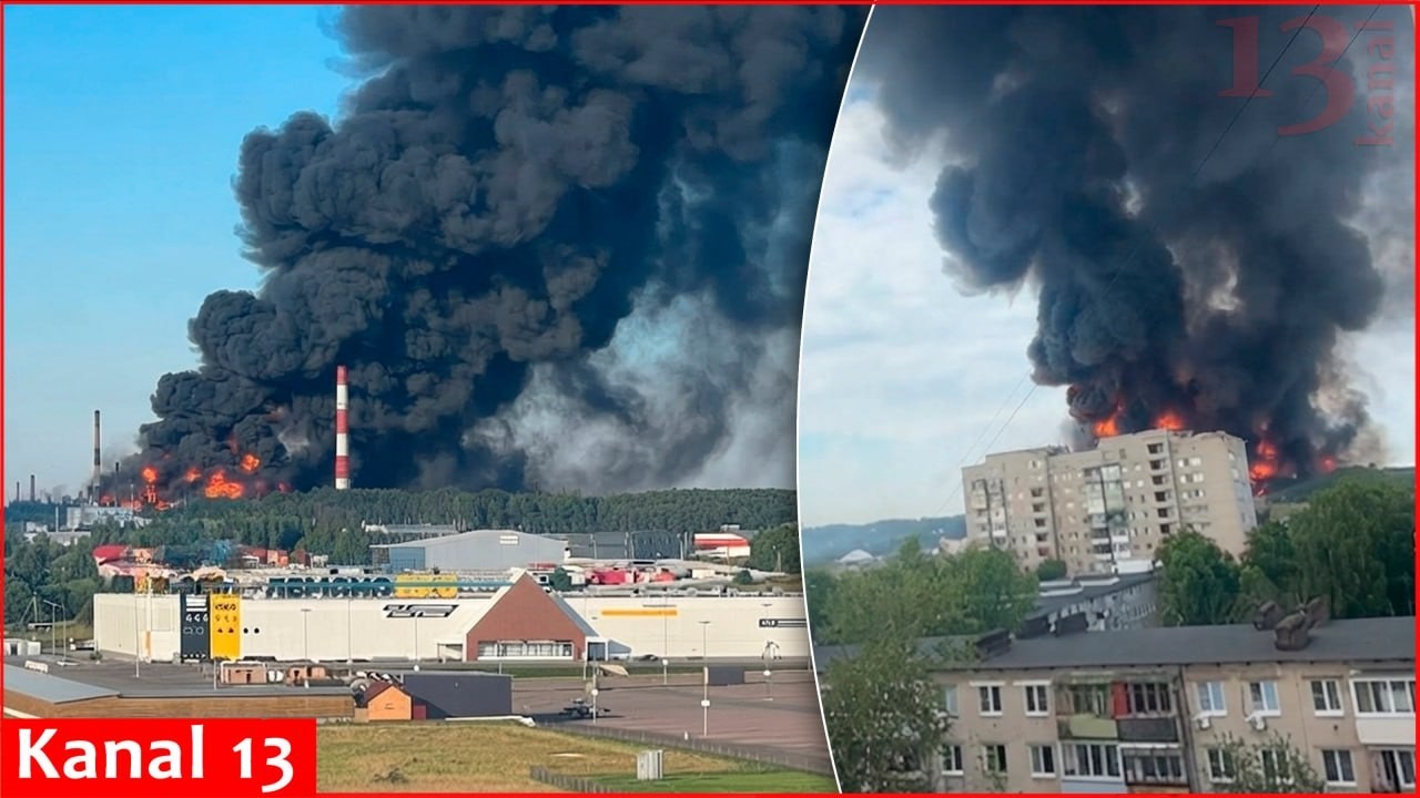 В Ярославле после атаки дронов горит один из крупнейших нефтеперерабатывающих заводов России