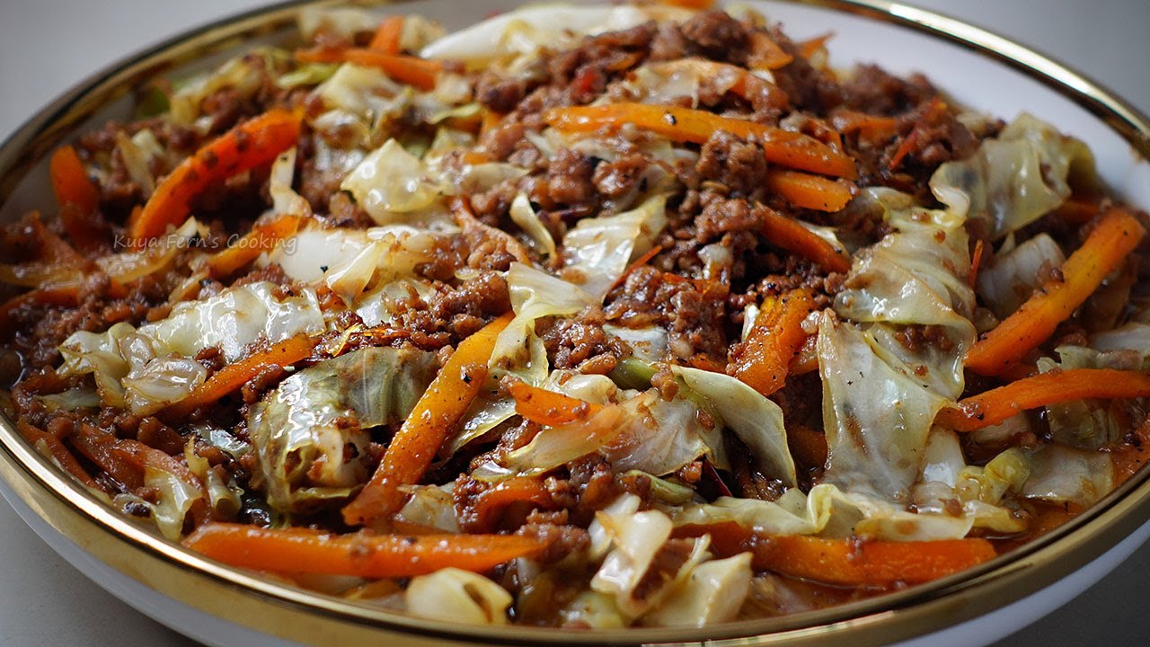 NAPAKA SIMPLE NG SANGKAP PERO WINNER TALAGA SA SARAP ITONG GINISANG REPOLYO CARROTS AT GINILING!!!