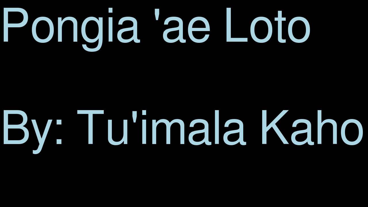 Pongia 'ae Loto