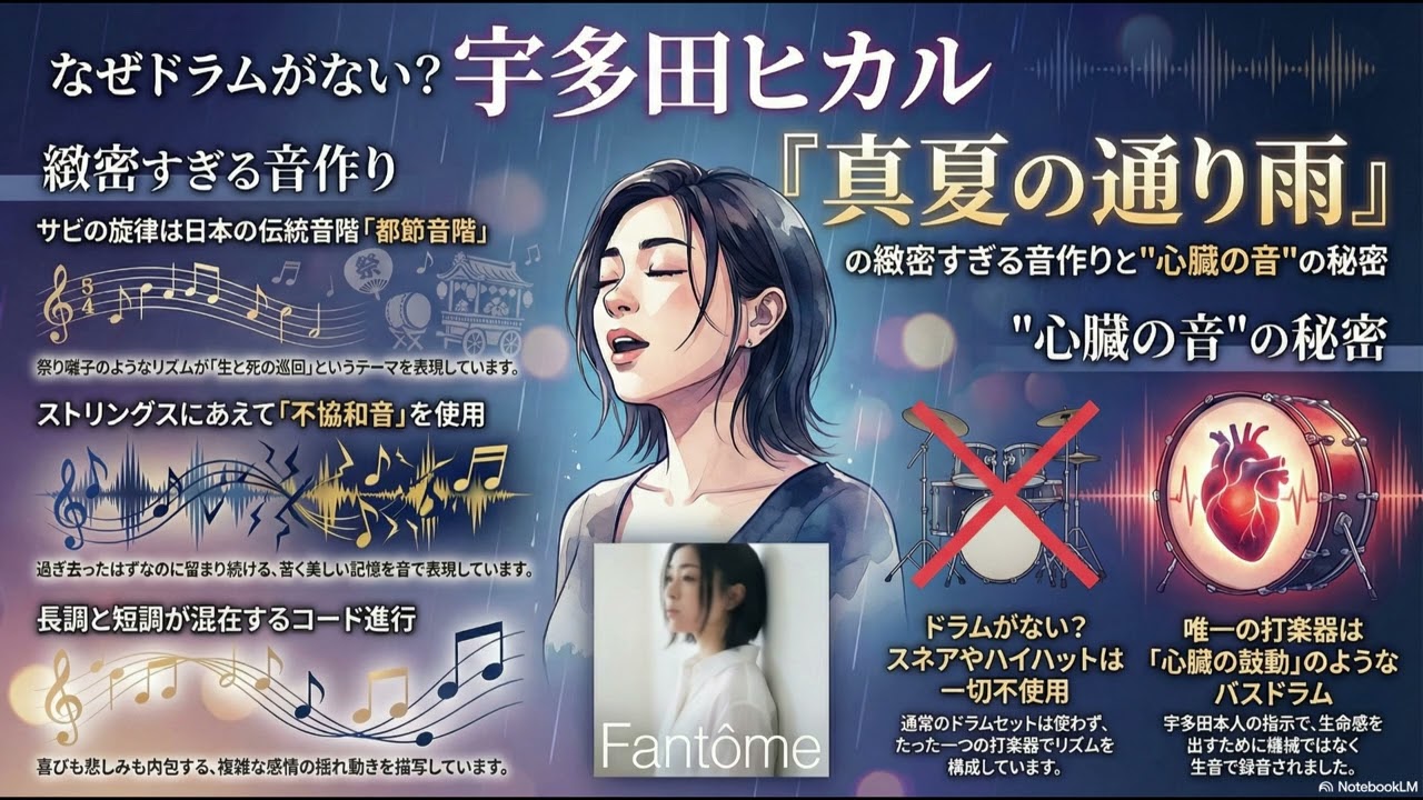 なぜドラムがない？宇多田ヒカル『真夏の通り雨』の緻密すぎる音作りと心臓の音の秘密