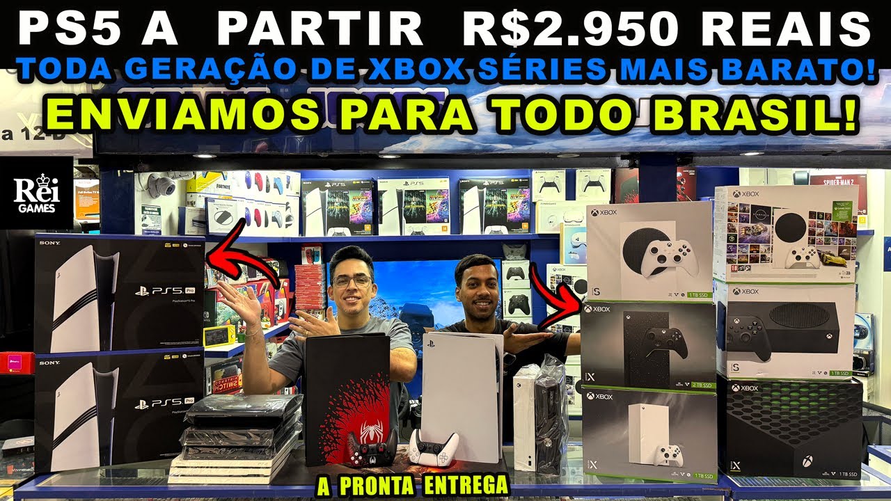 PS5 A PARTIR R$2.950 REAIS! TODA GERAÇÃO XBOX SÉRIES MAIS BARATO! ENVIAMOS PARA TODO BRASIL!