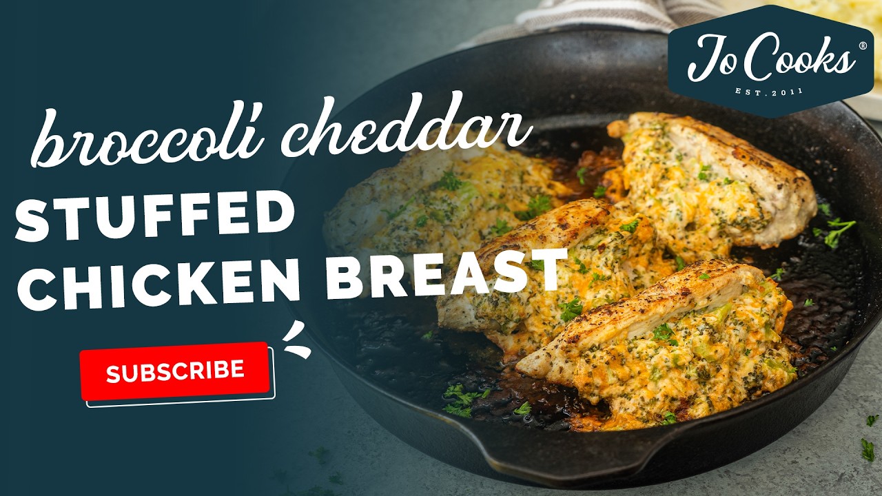 Juicy Broccoli Cheddar Stuffed Chicken (So Creamy!)