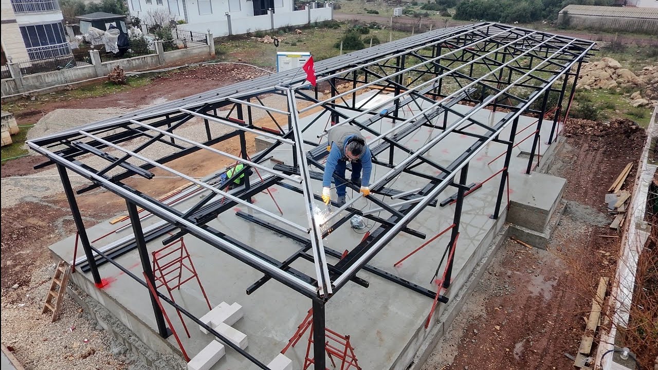 Çelik Evde Yağmur Arası Çatı+Kaynak