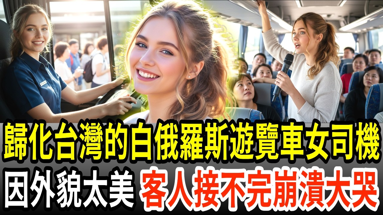 歸化台灣的白俄羅斯女性去當遊覽車司機，卻因外貌太美導致旅行社客人接不完的驚人真相