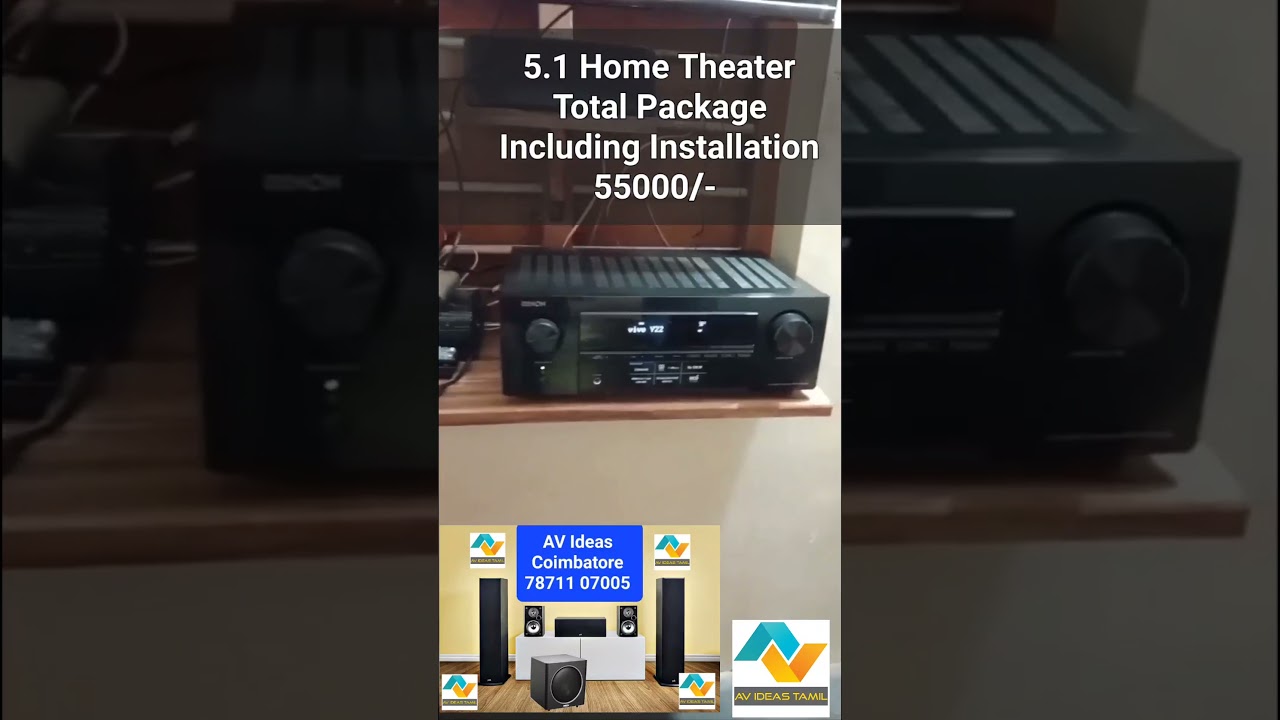 Denon AVR5.1 HomeTheater Installation Completed at Low Cost in Marthandam. As per customer's choice.