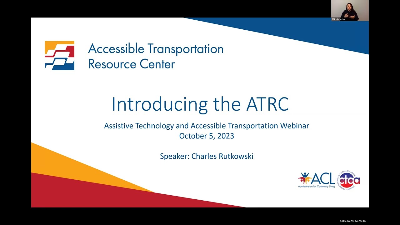 Assistive Technology and Accessible Transportation, October 5, 2023