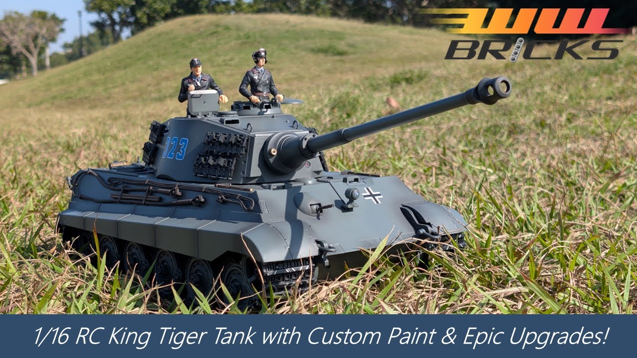 1/16 RC King Tiger Heng-Long with Custom Paint & Epic Upgrades! #rctank #kingtiger #tiger2 #henglong