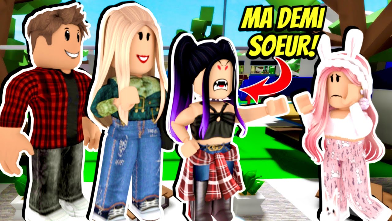 UNE FAMILLE M'ADOPTE MAIS MA DEMI SOEUR ME DETESTE DANS BROOKHAVEN RP! ROBLOX