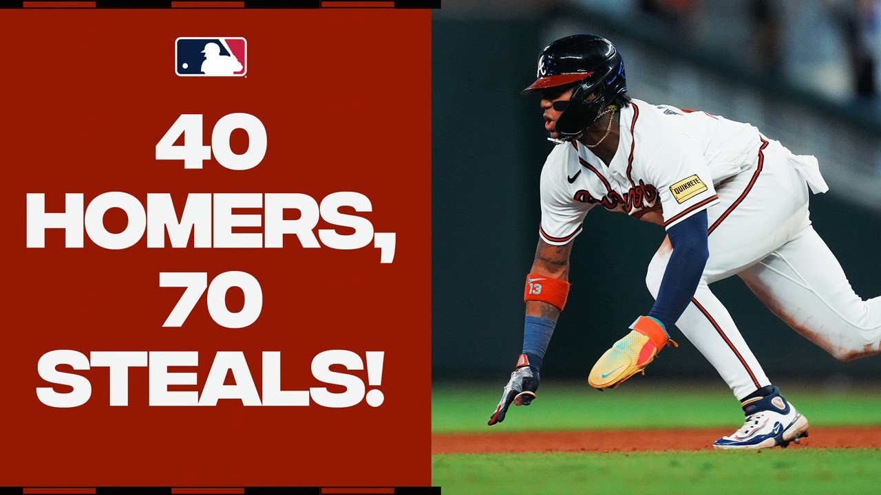 HISTORY! Ronald Acuña Jr. becomes the first member of the 40/70 club!