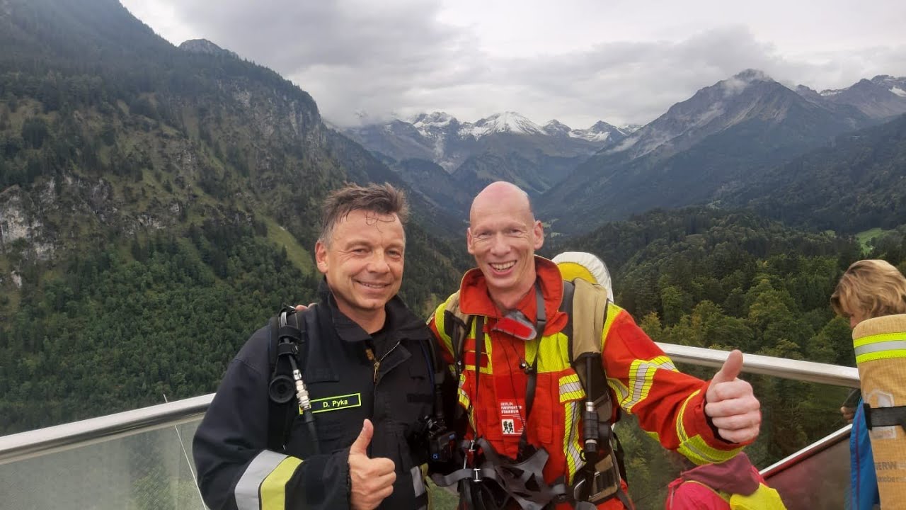 Treppenlauf Training Skiflugschanze Oberstdorf am 23.09.23 mit Damian und Steve