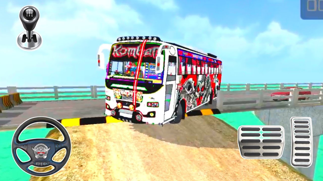 💥Indian Heavy Modified Bus Village Off Road Speed Breaker Gameplay