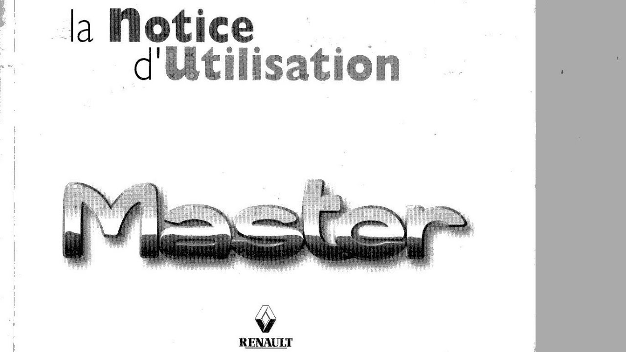Notice d'utilisateur d'origine constructeur Renault Master II