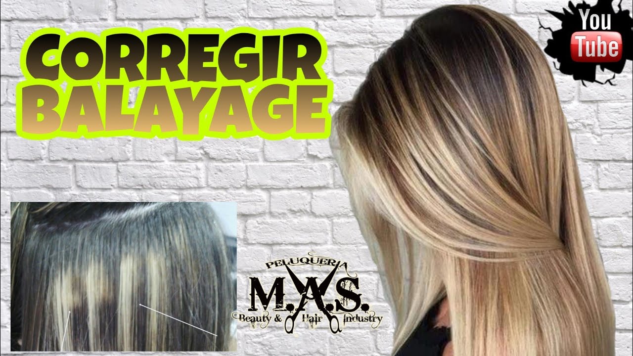 Como arreglar unas Mechas Balayage Mal Hechas, con una Falsa Raíz.
