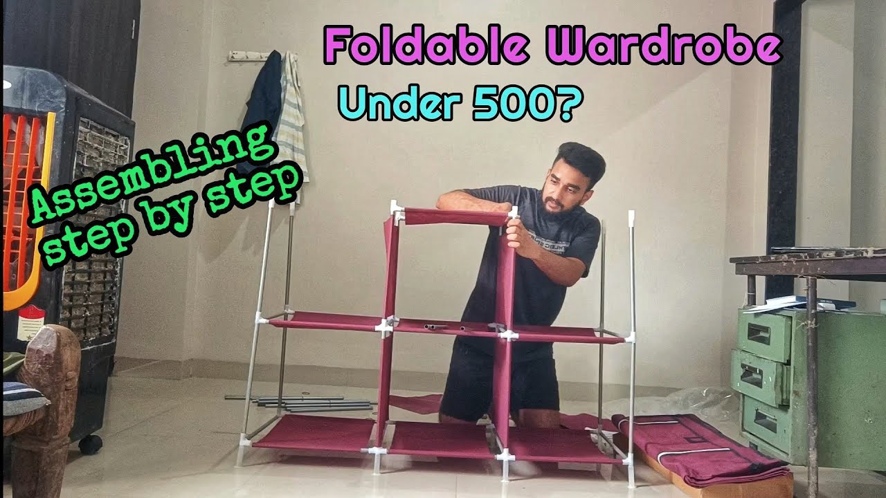 Foldable wardrobe Unboxing and Assembling / Budget Cloth Wardrobe.