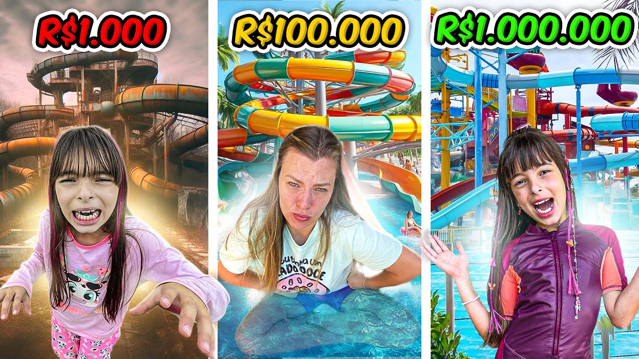 TOBO&Aacute;GUA DE R$1000, R$100000 E R$1000000! - Desafio PARQUE AQU&Aacute;TICO