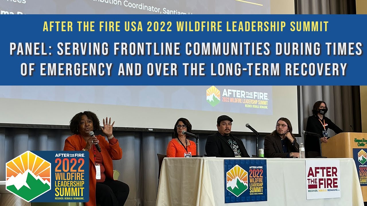 PANEL  Serving Frontline Communities During Times of Emergency and Over the Long Term Recovery