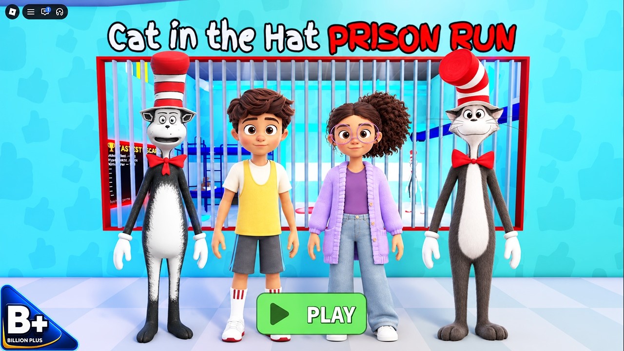 All Morphs Unlocked THE CAT IN THE HAT PRISON RUN Obby New Update - Roblox FULL Walkthrough All Item