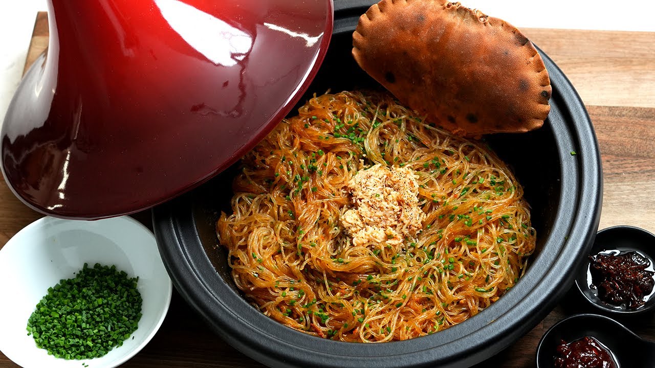 Braised Glass Noodles with Crab – Butter, Soy & Black Pepper Magic