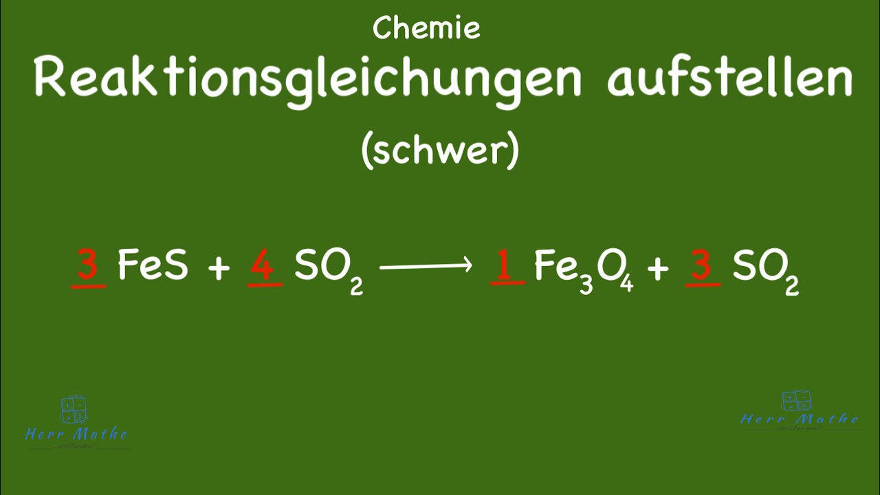 Chemie - Reaktionsgleichungen (schwer)