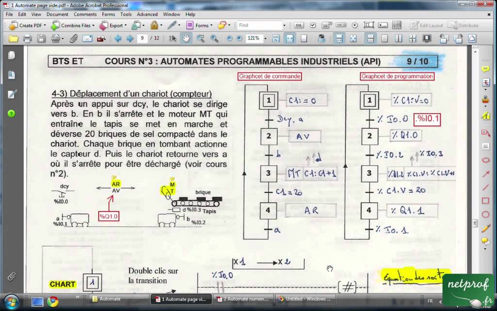 Fonction compteur avec graphcet de programmation
