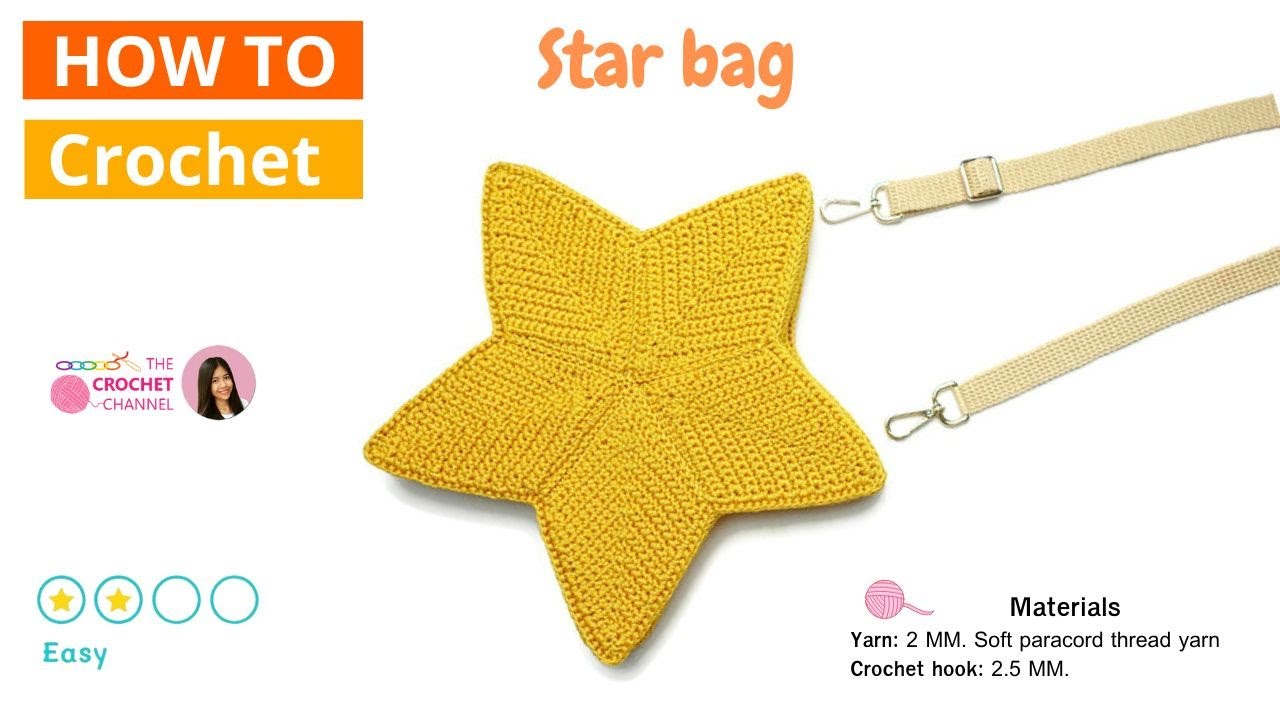 How To Crochet Star Bag | Free crochet Pattern 🔥😍⭐🌟✨ DIY Crochet gift 🎁