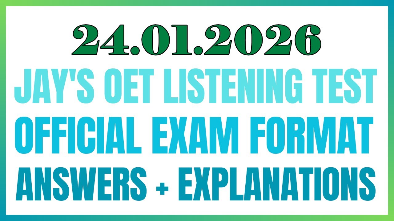 OET READING TEST  24.01.2026 #oet #oetexam #oetnursing #oetlisteningtest