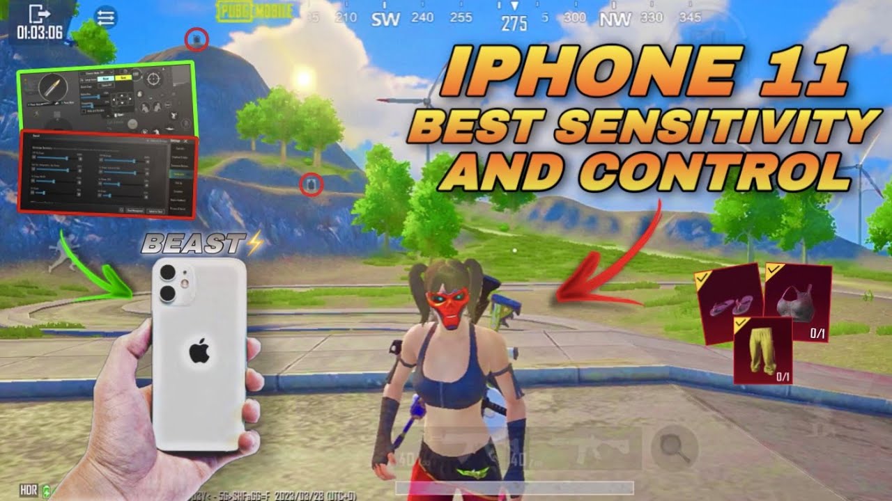 IPHONE 11😍4K+60FPS🔥BEST SENSITIVITY AND CONTROL😱NO RECOIL 2023#shorts #subscribe #pubgmobile #bgmi