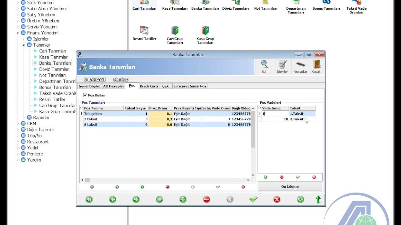 AKINSOFT WOLVOX ERP Finans Yönetimi - Banka Tanımı Oluşturma