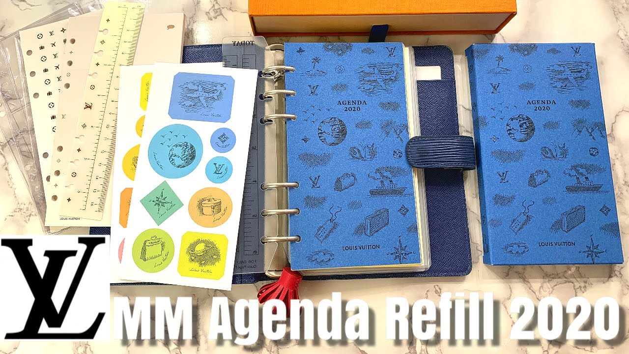 Louis Vuitton MM Agenda Refill 2020 Review - LV Planner Inserts Setup & Walk Through, PM Comparison