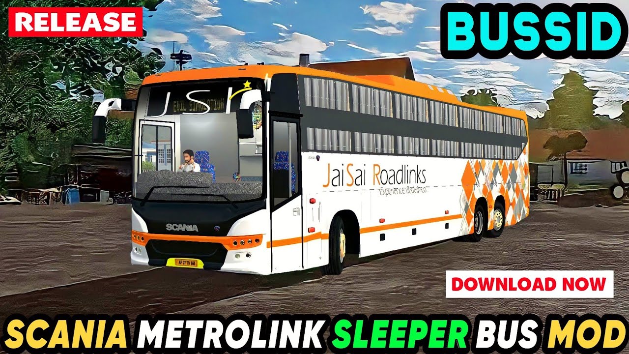 SCANIA METROLINK SLEEPER BUS MOD For Bus Simulator Indonesia || Bussid Mod || Offroad Gamers ||