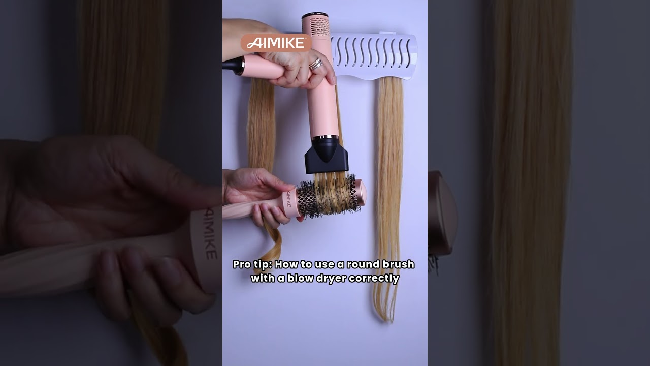 Pro tip: How to use a round brush with a blow dryer correctly