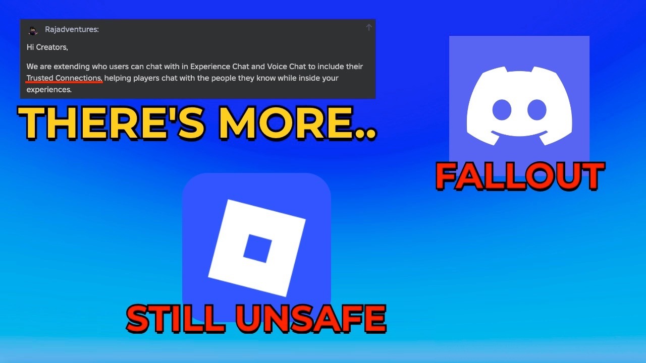 Roblox releases Trusted Connections, Discord FALLOUT + Roblox remains UNSAFE