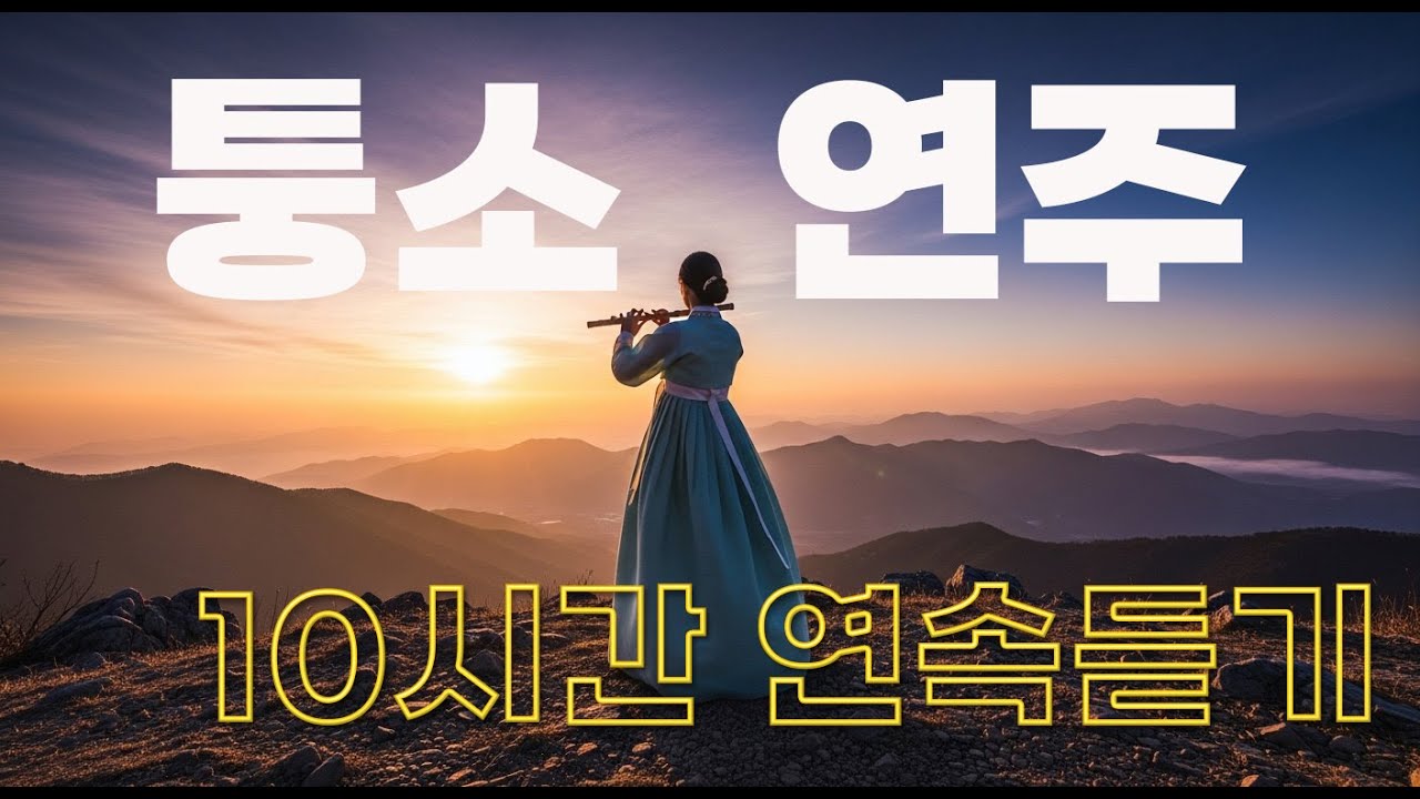 퉁소연주 l  서정적인 울림 ㅣ 산속의 고요함 ㅣ사색 명상 힐링 ㅣ 10시간연속재생