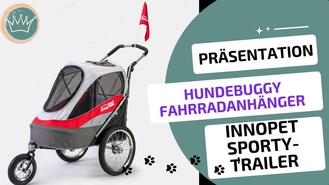 Hundebuggy / Hundefahrradanhänger SPORTY TRAILER von Innopet - Präsentation