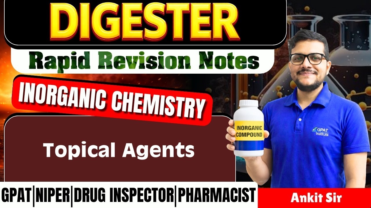 D-39 | Topical Agents - Inorganic Chemistry | Rapid Revision Notes