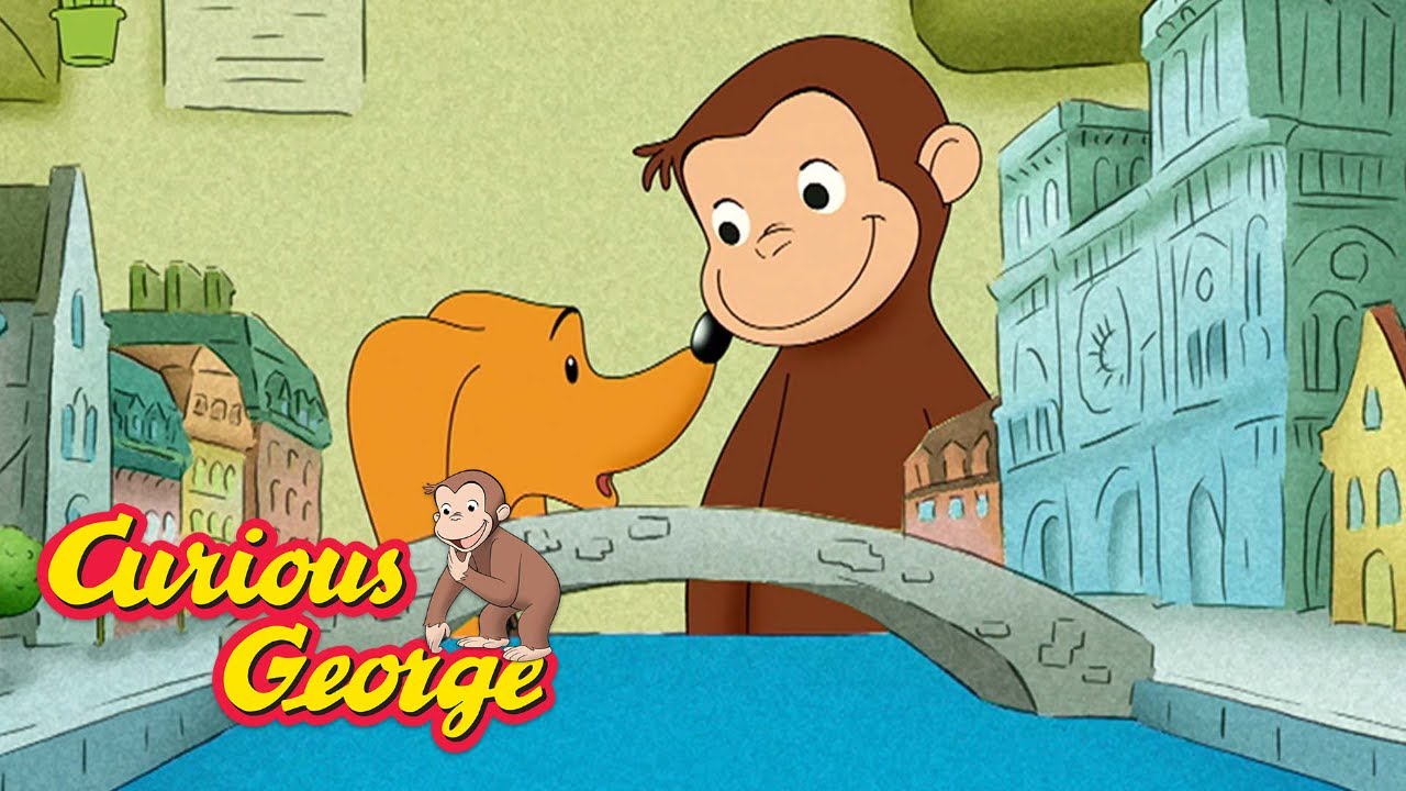Curious George 🐵 George and Hundley go to the museum 🐵  Kids Cartoon 🐵  Kids Movies