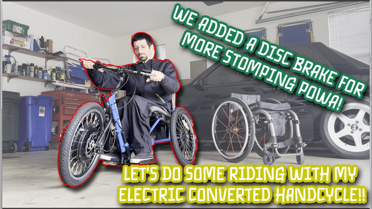 FULL THROTTLE w/ my handcycle converted E-Bike!