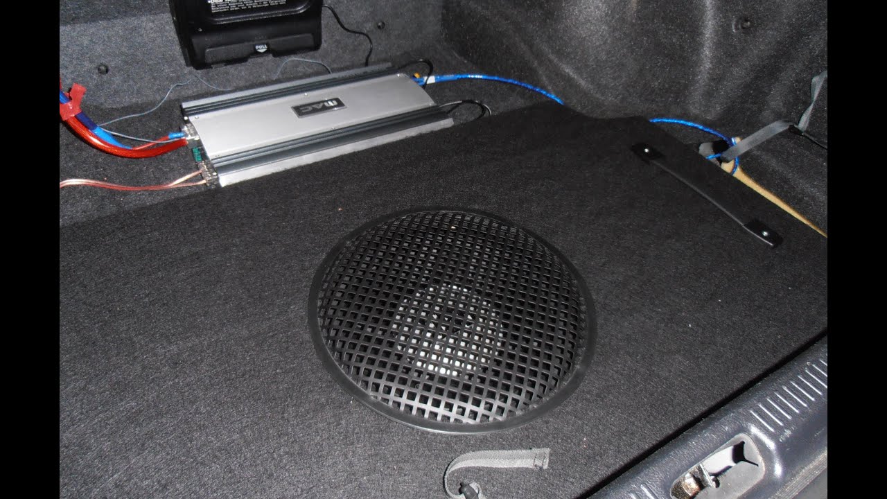 How to Subwoofer in Ersatzradmulde Einbau CAR HIFI Dämmung Verstärker Kondensator Verkabelung