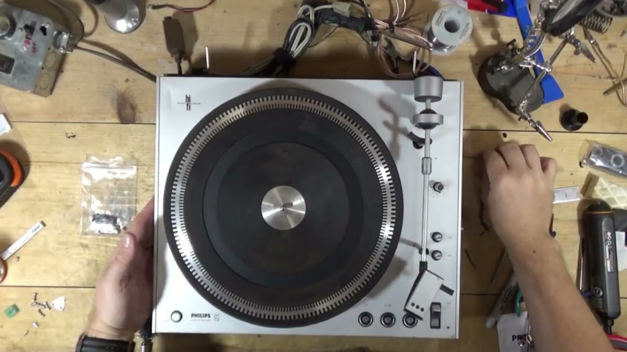 Goodwill Find Philips 212 Turntable Repair Part 4 - Installing the Power Switch