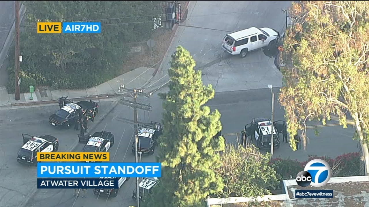 Suspect in bullet-riddled SUV in standoff with police in Atwater Village