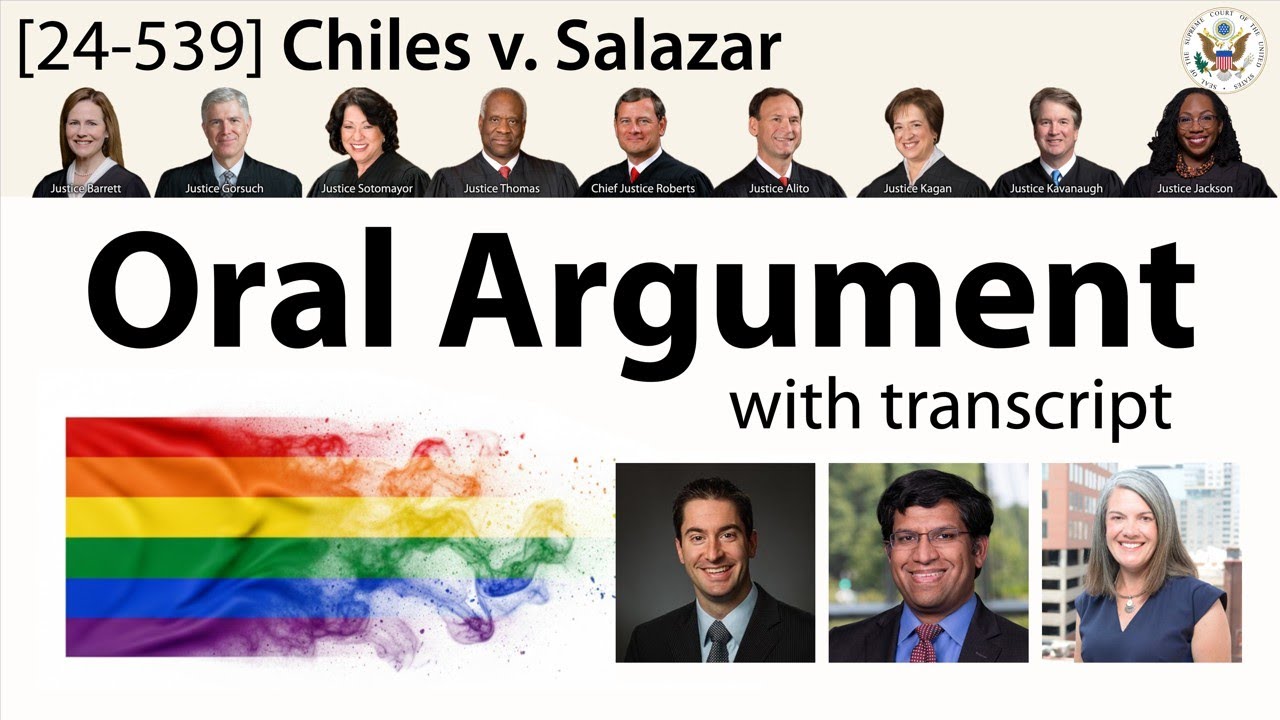 Oral Argument on conversion therapy: Chiles v. Salazar