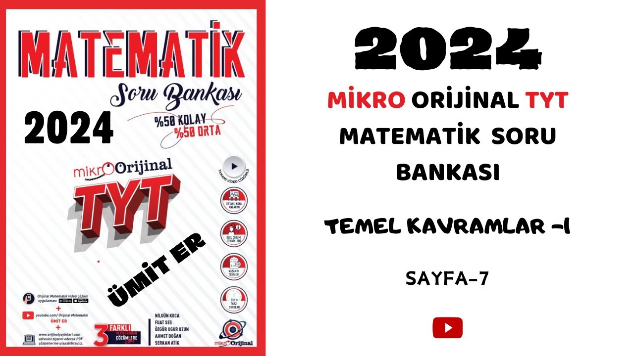 MİKRO TYT SORU BANKASI | TEMEL KAVRAMLAR | Syf 7 |@umiter55  #yks2024