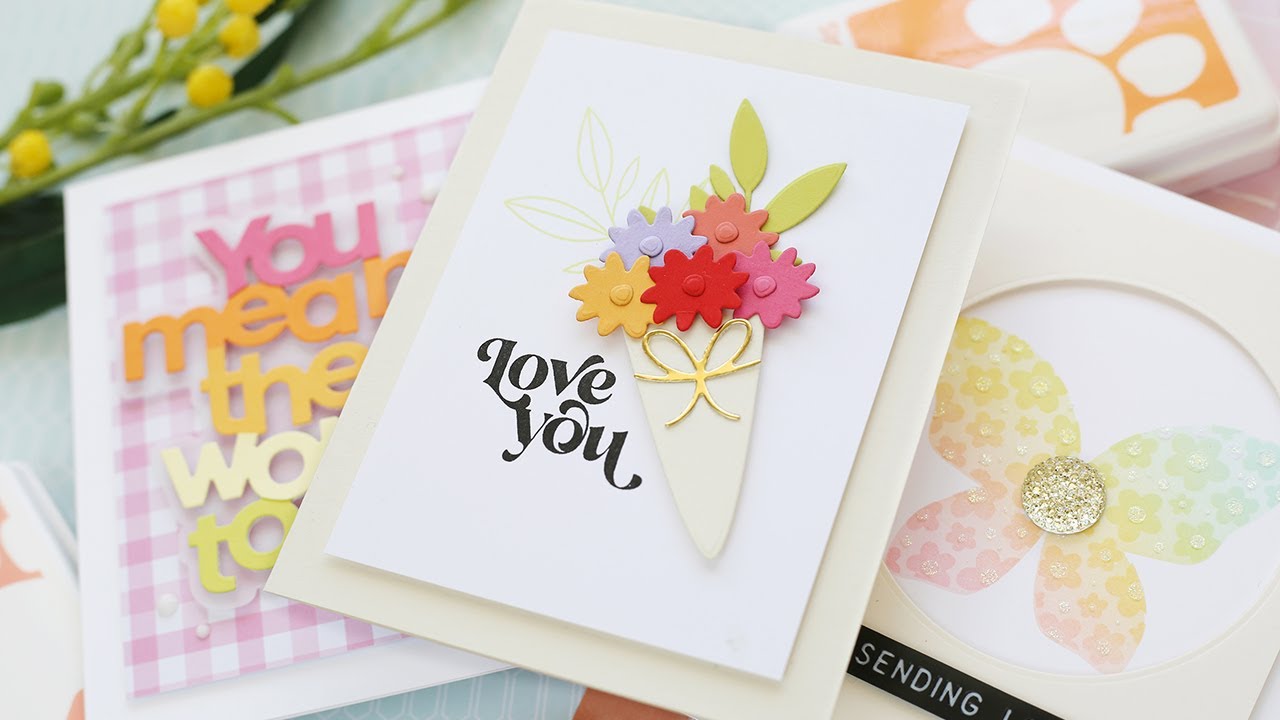 3 NEW Card Ideas showcasing our You Mean the World To Me Limited Edition Card Kit